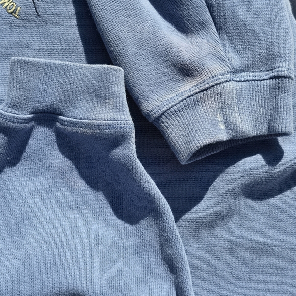 Tommy Bahama Relax 1/4 Zip Sweater Mens M Faded Blue Pullover Sweatshirt - Picture 10 of 13